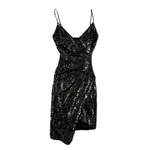 Size 9 cocktail or evening gown formal summer in black sequins